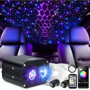 Starlight Headliner Kit,Twinkle +  Sync  Color Fiber Optic  Ceiling Lights with APP Remote Control, RGBW  Lights for   Ceiling Decor, 1000 count 9.8ft