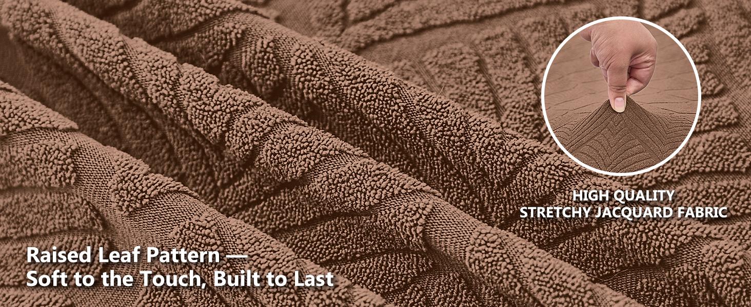 100% Waterproof Couch Cushion Covers for Pets - Stretch Sofa Seat Cover for Dogs Non Slip Sectional Couch Covers Sofa Slipcovers Washable (1 Piece, Large, Brown)