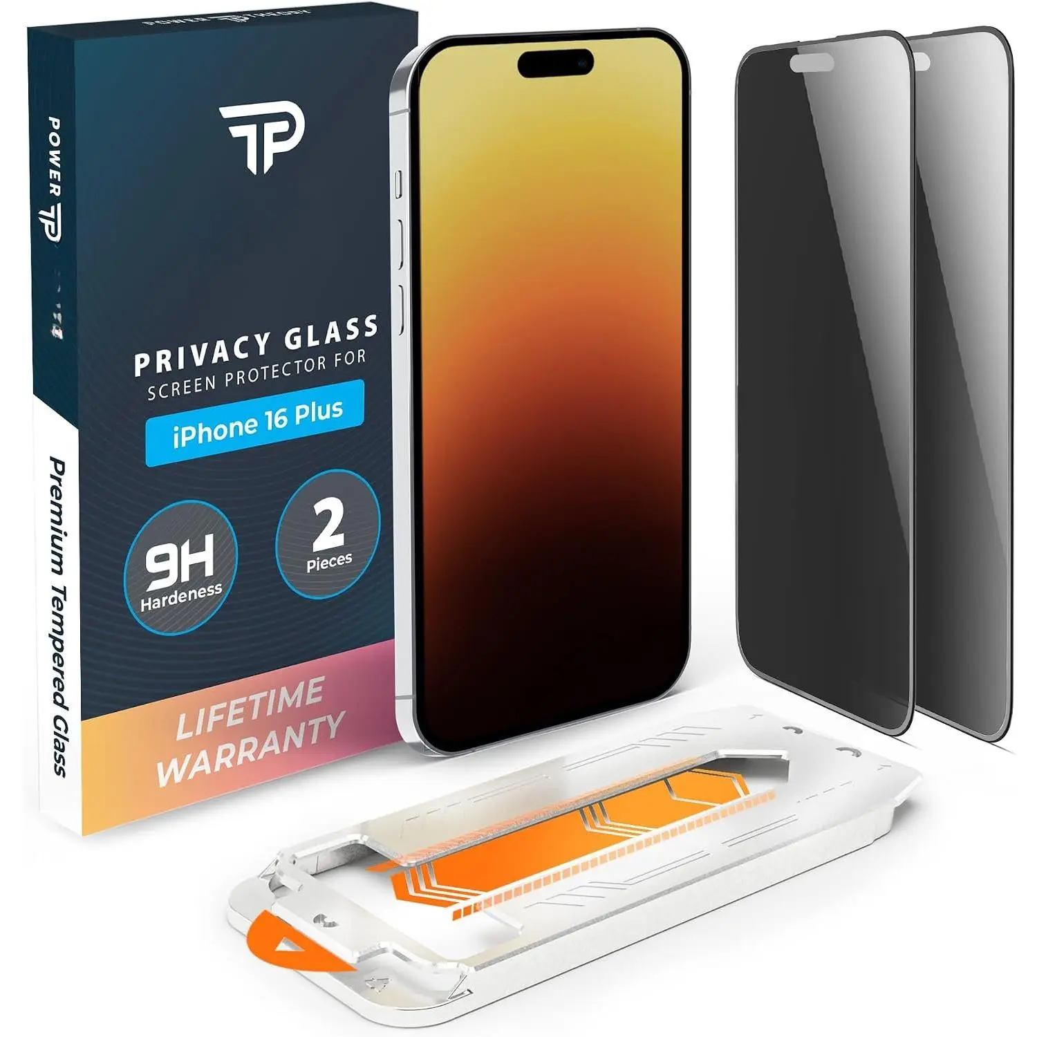 compatible with  16 Plus  Screen Protector Shatterproof Tempered Glass, 2 Pack, Easy installation, Anti-Spy, Bubble Free, Case Friendly, Anti-Scratch, Anti-Smudge