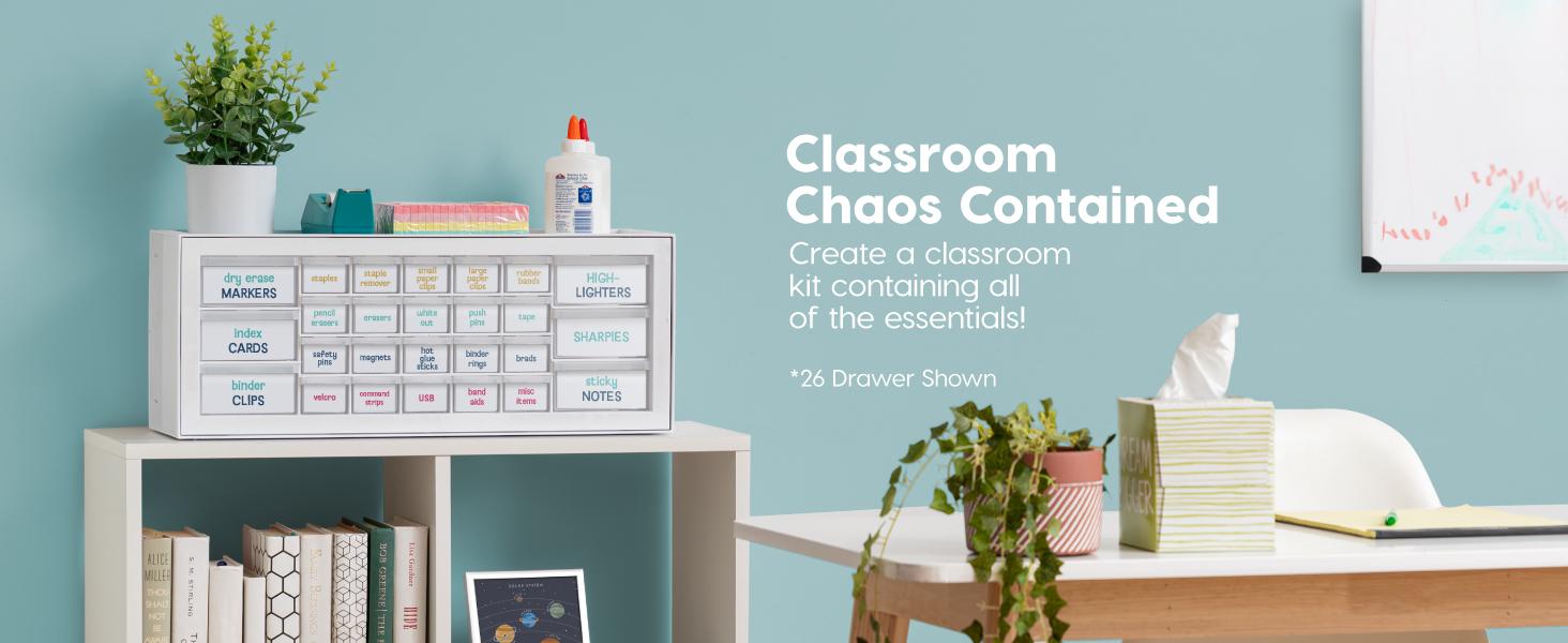 Screw Tool Organizer Small Parts Cabinet, 44-Drawer, Electronics Hardware Nuts and Bolts Plastic Storage Drawers Garage Storage, Stackable Bead Craft Organizer Building Bricks Sorter, Black