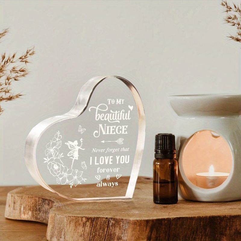 Acrylic Niece Gift from Aunt/Uncle - Sentimental Keepsake  with Rose | Perfect for Birthday, Christmas & Special Occasions Ornaments