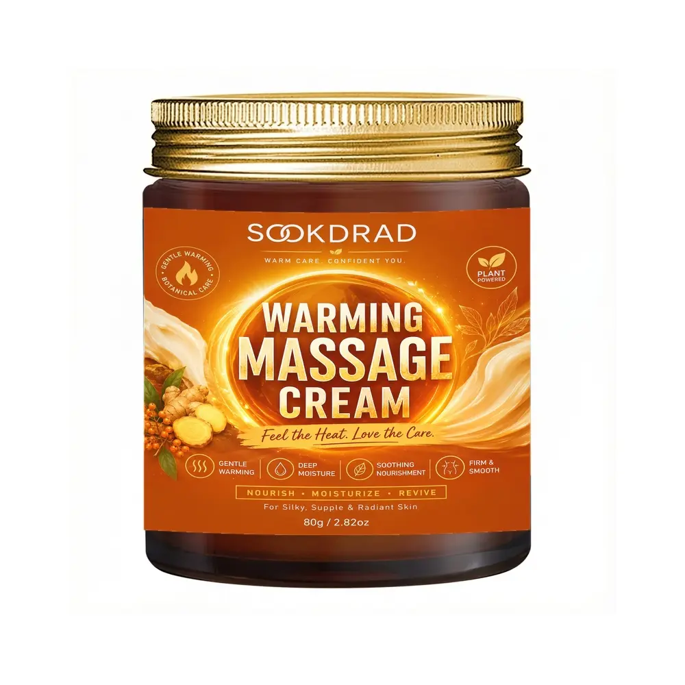 Warming Massage Cream, Gentle Warming, Deep Moisture, Soothing Nourishment, Firm & Smooth, Plant Powered, Revive Skin, For Body, 80g