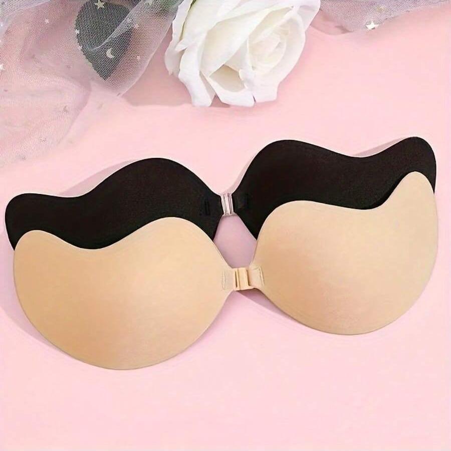 2pcs Classic Shape Self-Adhesive Push-Up Bra Cups, Breathable Waterproof  Nipple Covers for Summer Strapless Wedding Dress Use - TikTok Shop