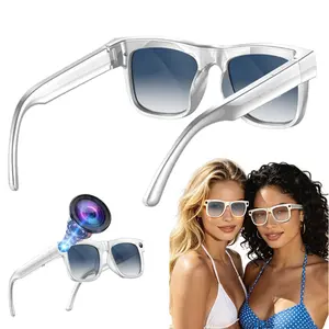 Camera Smart Glasses for Men, AI Glasses with 8MP Camera, Hands-free Video Recording ,4GB Memory Build-in (No TF Card Need), 290Mah Battery, AI Multi Languages Translation ,Bluetooth Calling ,HiFi Audio, Music Control.