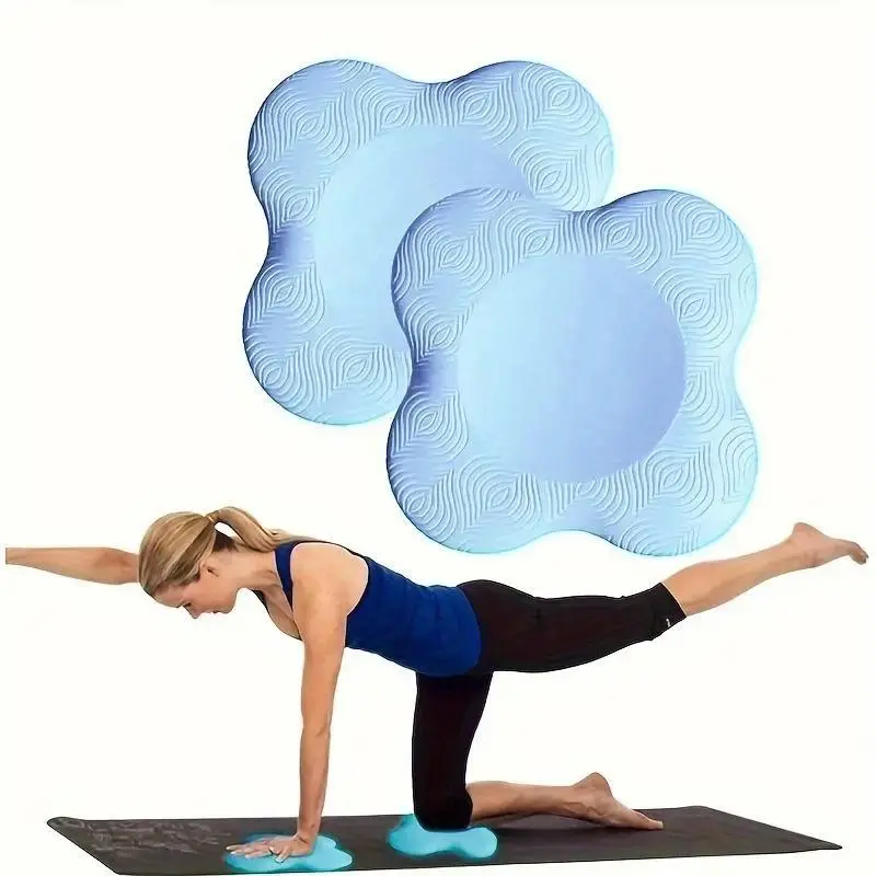 Unisex EVA Foam Knee Support Pads (2-Pack) - Non-Slip Thick Cushion, Portable Wipe-Dry Joint Protection for Yoga, Floor Workouts