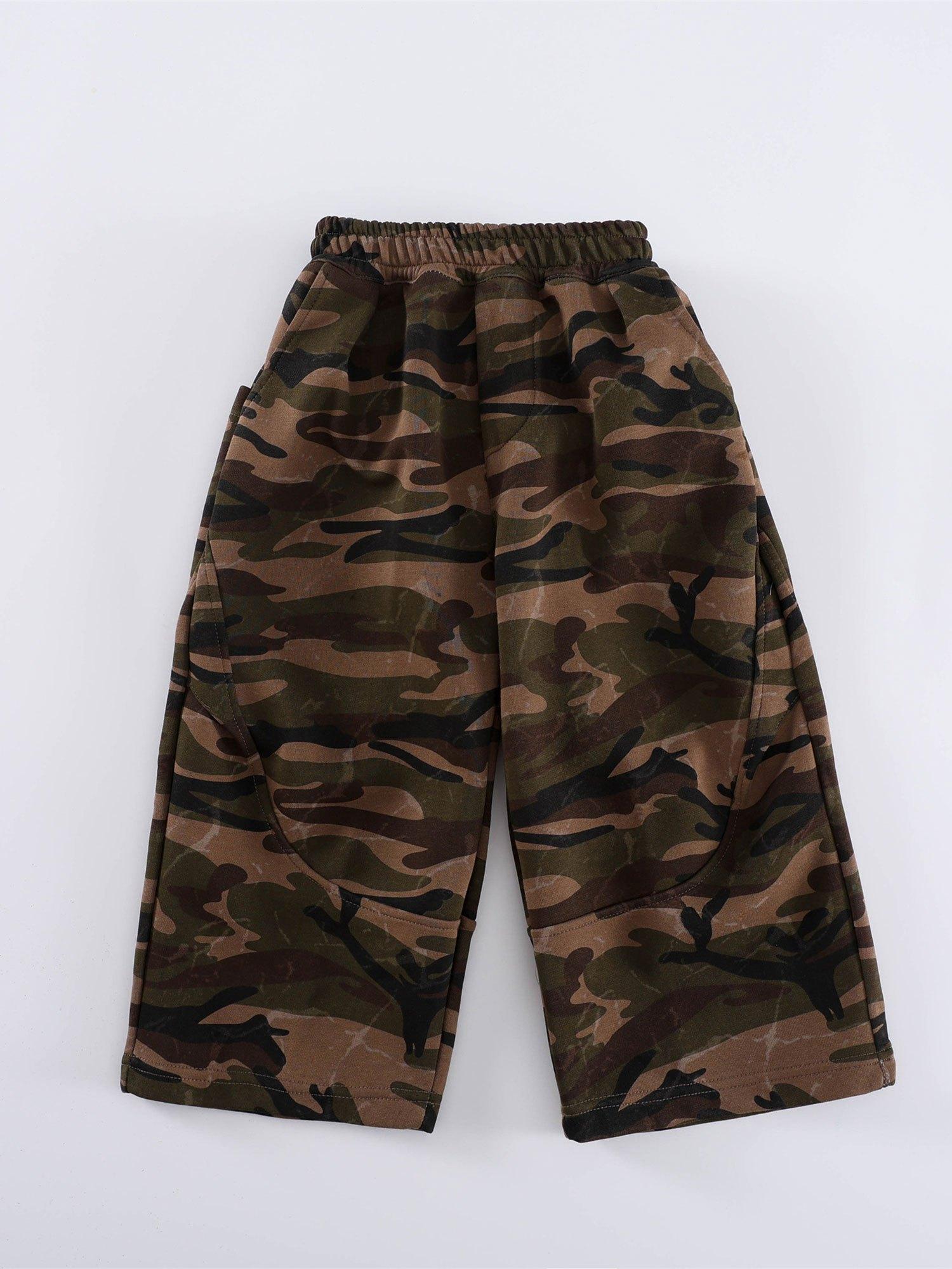 Girls' Camouflage Pants - Elastic Waistband, Camo Pattern, Long Trousers for Fall/Winter, School, Playground - Durable & Easy-Clean Fabric - Casual Outfit Essential, for OutdoorGift