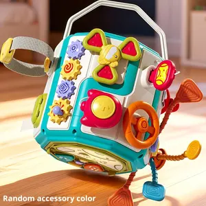 20-In-1 Toddler Educational Activity Board Cube Toy, Music Learning House Baby Toy, Fine Motor Skills Development, Christmas Gift