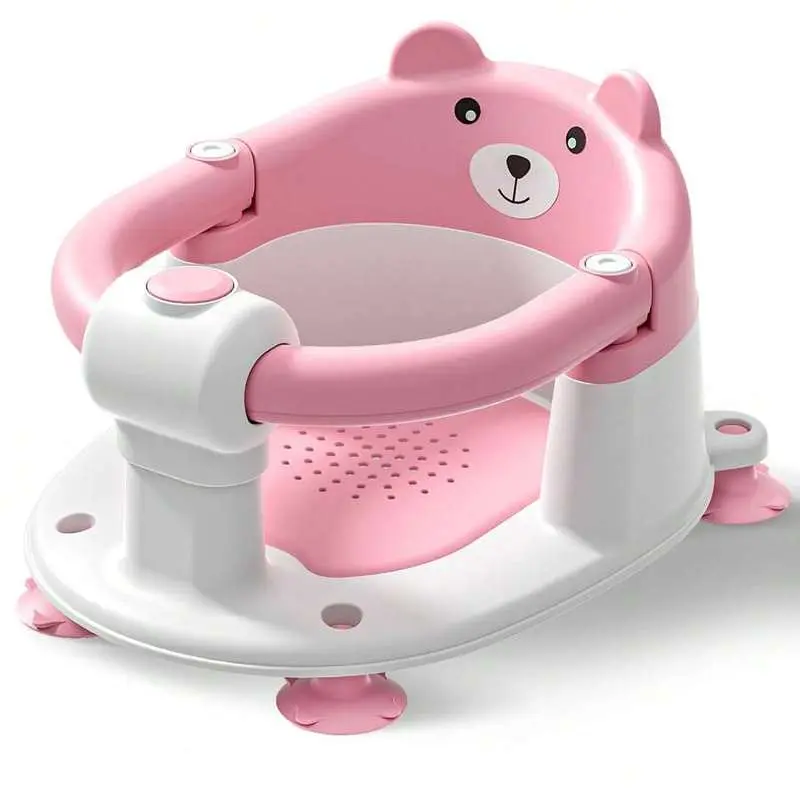 Baby Bath Seat For Babies 6 Months & Up, Toddler Bath Seats For Babies Sitting Up, Non-Slip Infant Bath Tub Chair With 4 Suction Cups & Soft Cushion For Shower, Compact Toddler Bathtub Seat