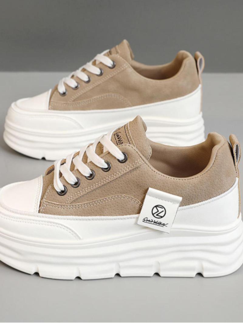 Women's Fashionable Low Top Platform Sneakers, Casual Comfortable Breathable Sports Shoes, All-match Round Toe Shoes for Daily Wear Casual Sneakers Sneaker Shoes