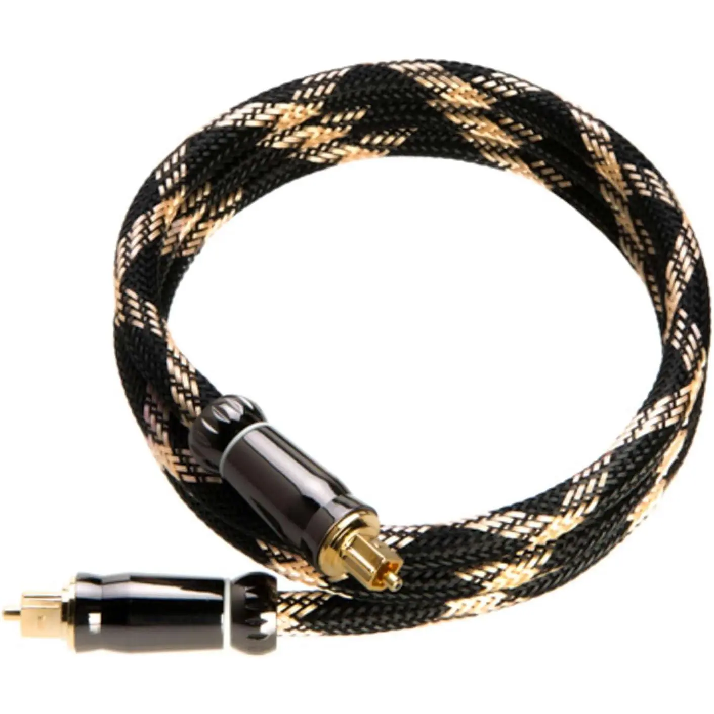 1.5FT  Toslink Optical Audio  High Fidelity Digital Fiber Optic Cord for  Theater, Sound Bar, Gaming Consoles Durable Nylon Braided Design -Plated Connectors