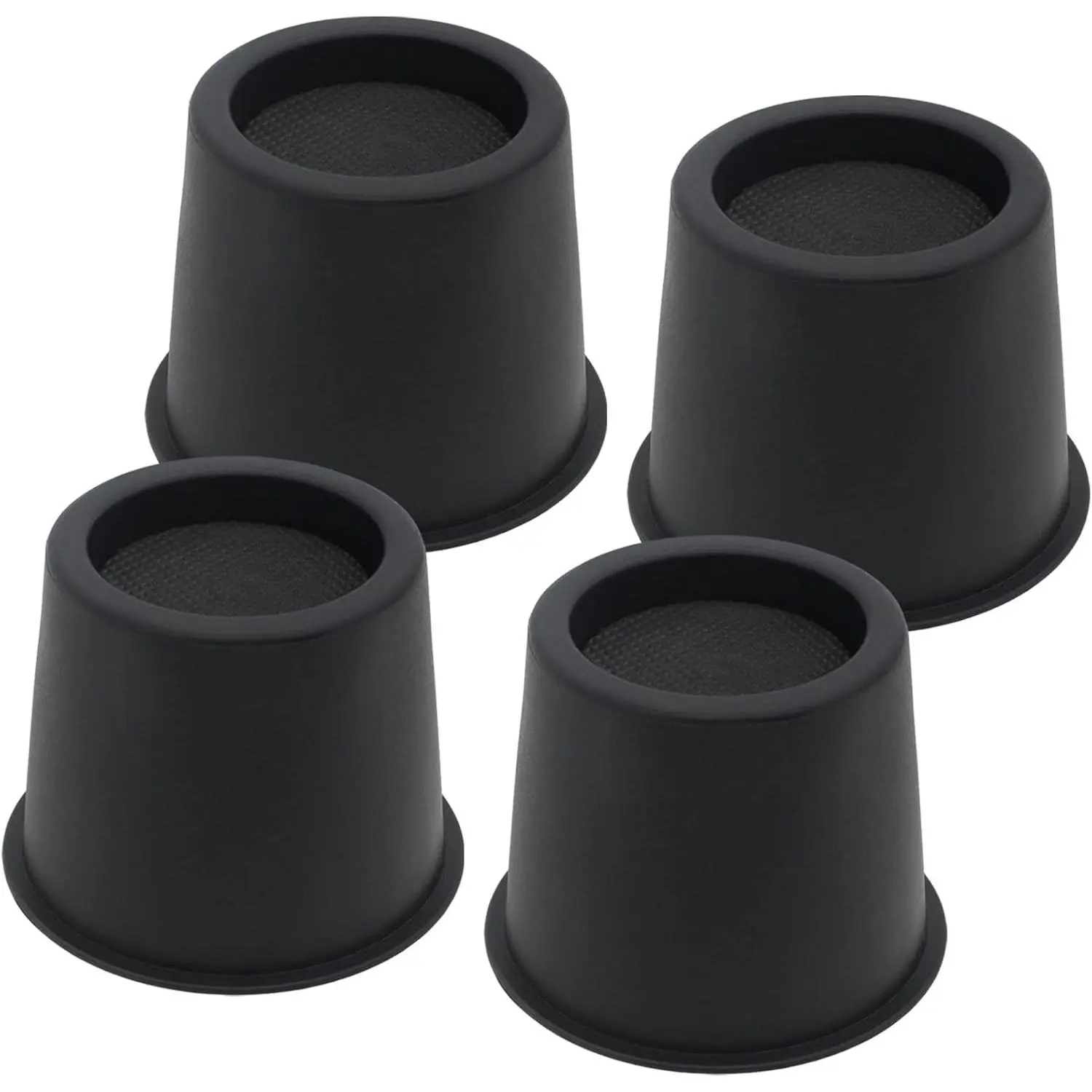 4 inch Heavy Duty Bed Risers 4 Pack, Bed Lifts Furniture Risers for Sofa Couch Desk Cabinet Bed Frame, Supports Up to 3600 Lbs Black