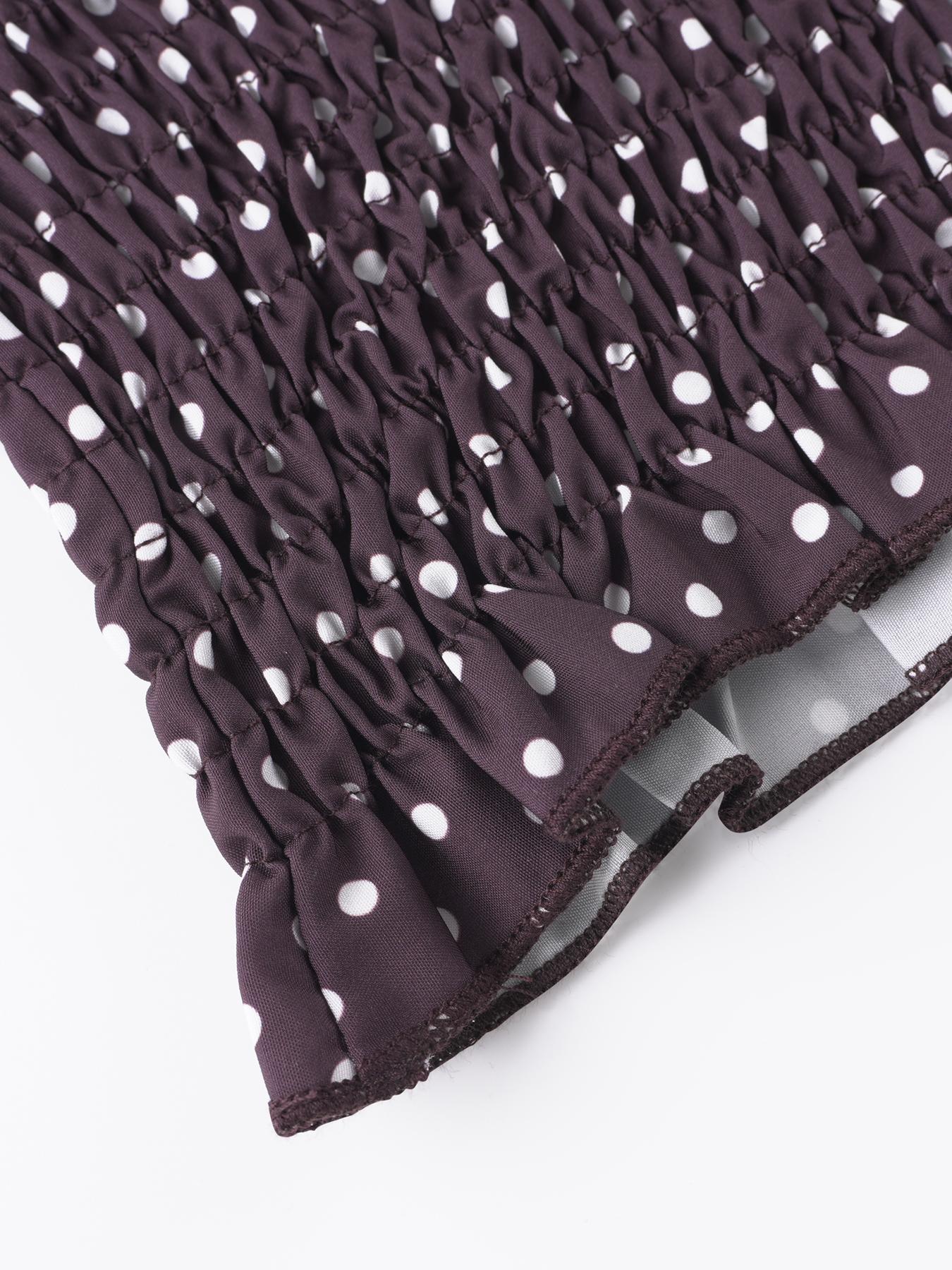 Women's Polka Dot Print Crop Tank Top & Skirt Two-piece Set, Sleeveless Cropped Top & A-line Skirt, Casual Summer Outfits Clothes Set for Ladies Outdoor Holiday, Womenswear