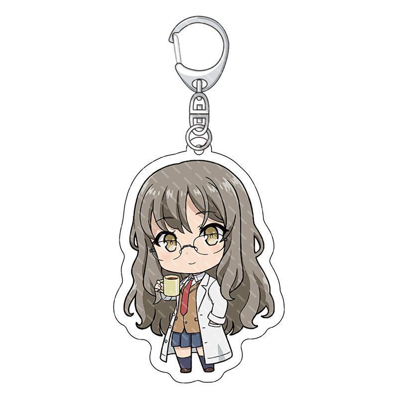 Hot Anime Rascal Does Not Dream of Bunny Girl Senpai Sakurajima Mai Cosplay Acrylic Keychains Accessories Fans Gifts