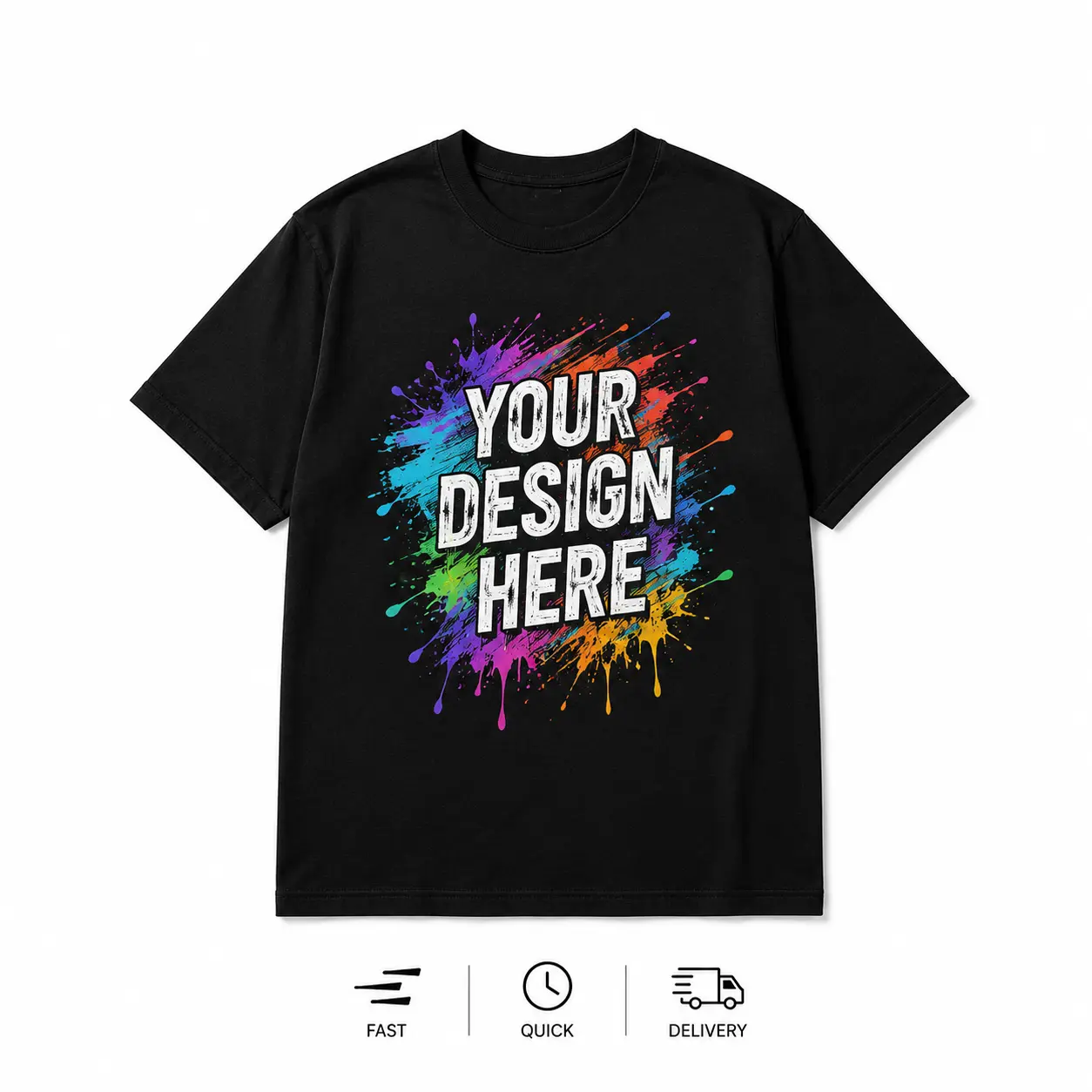 Unisex Lightweight Smooth Breathable Short-Sleeve Printed Fabric Sports T-Shirt - Slim Fit Design, Expedited Production, Priority Packaging, Fast Shipping, Responsive Customer Service