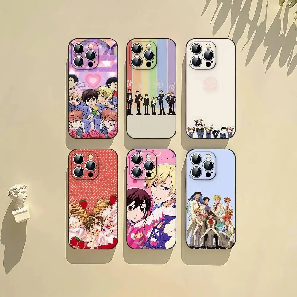 Anime Ouran High School Host Club Phone Case Black Shockproof Protective Cover Compatible with iPhone 11-17 Pro Max/Plus & Samsung Galaxy S23-S25