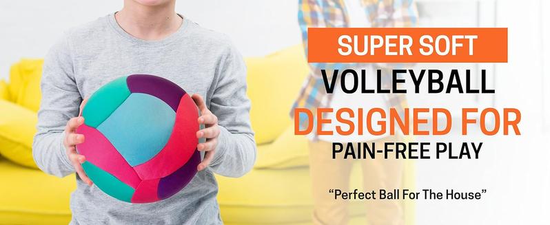 Softy Volleyball - Super Soft Designed for Pain-Free Play - Awesome Kids Indoor Ball with a Realistic Feel and Bounce - Perfect Ball for House