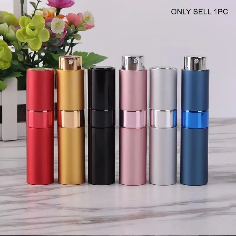 Perfume Refill Bottle 8ml Compact Metal Aluminum Refillable Perfume Bottle Spray Bottle Portable Atomizer Perfume Travel Portable Perfume Bottles