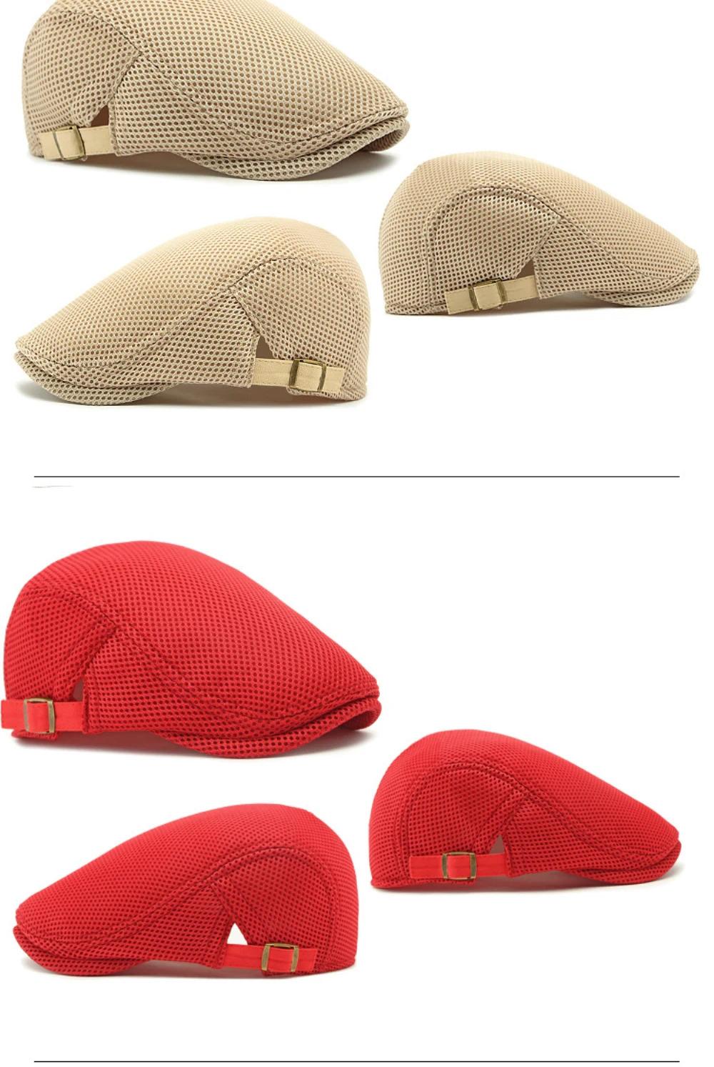 HT4775 Beret Cap Spring Summer Mesh Cap Breathable Sun Hat Women Artist Painter Beret Hat Male Female Ivy Flat Cap Mens Berets