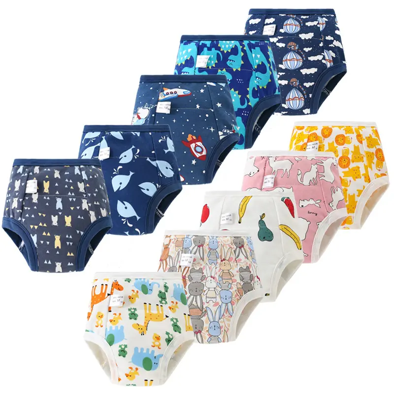 Potty Training Pants For Toddlers Boys Girls Summer Breathable 100% Cotton Washable Toilet Training Underwear Reusable Baby Potty Training Underwear Leak Proof Toddler Training Underwear For 2 3 4 Year Old Kids To Stop Wearing Diapers