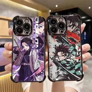 Demon Slayer Tanjiro Zenitsu Case For  iPhone 17 16 15 14 13 12 11 Promax Pro Air Plus & Samsung Galaxy S26 S25 S24 S23 S22 S21 FE EDGE Ultra Plus Anti-Fall Transparent shockproof protection Soft silicone Back Cover