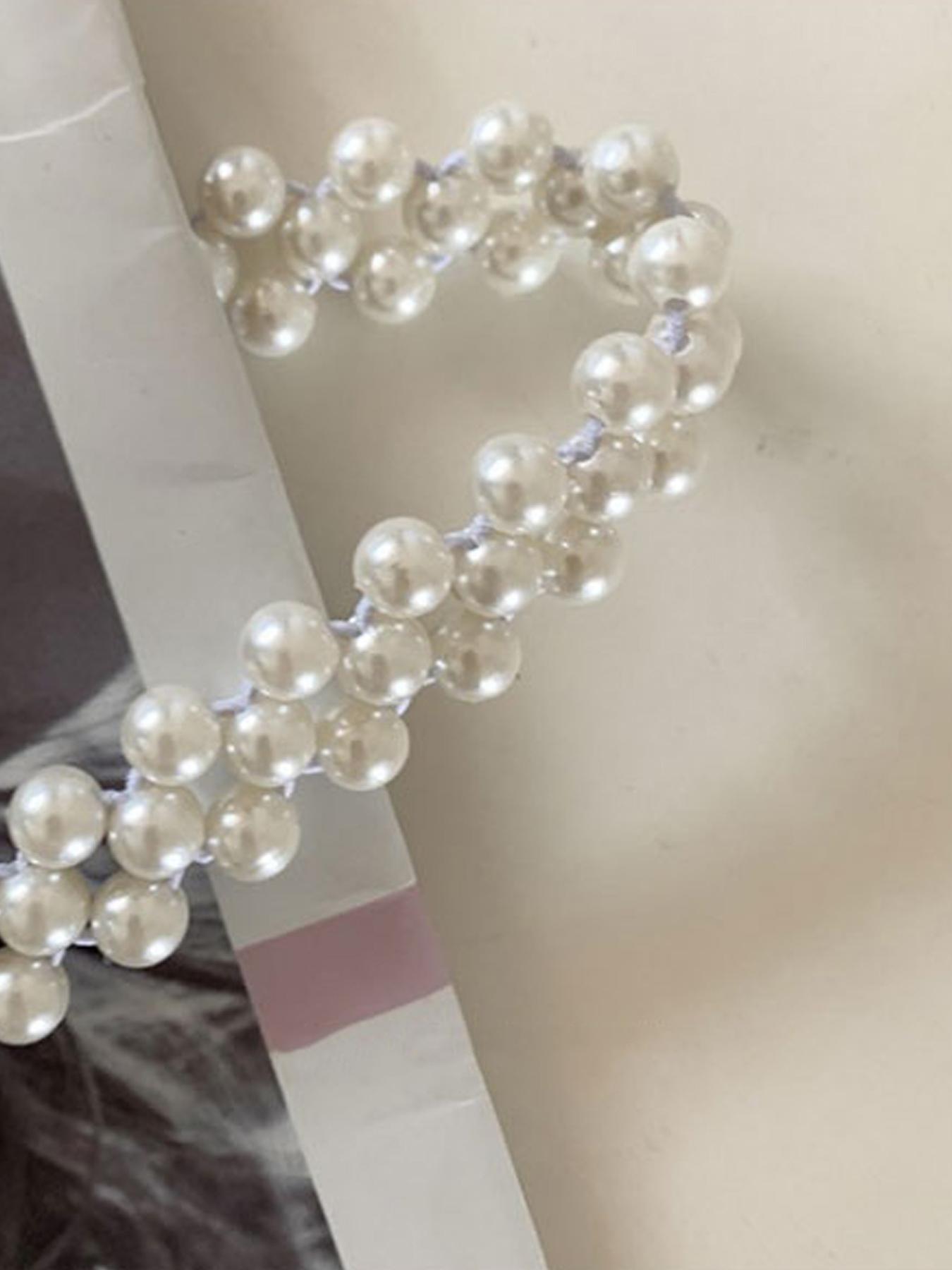 Faux Pearl-Decorated Waist Belt, Women's Fashion Dress Belt, Elegant Beaded Belt for Casual and Party Wear, Exquisite Jewelry Gift for Birthdays, Waistband Buckle, Belt with Buckle