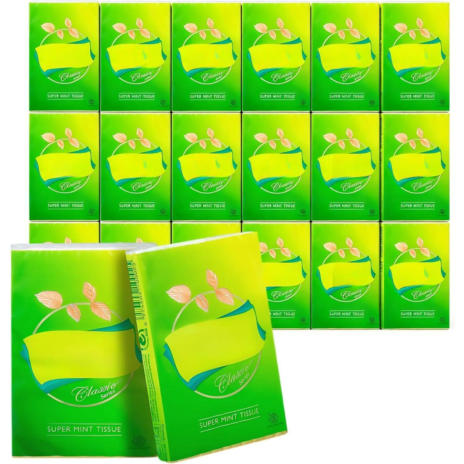 Lotion Pocket Tissues, Travel Size,  4-Ply, 18 Pack (180 Tissues )