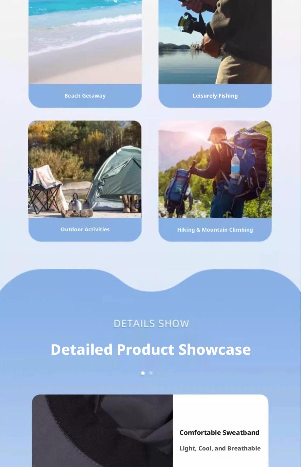 Fisherman's hat, summer sun protection hat for men and women, outdoor hiking hat, fishing face-shielding and neck-protecting integrated hat, wide-brimmed sun hat