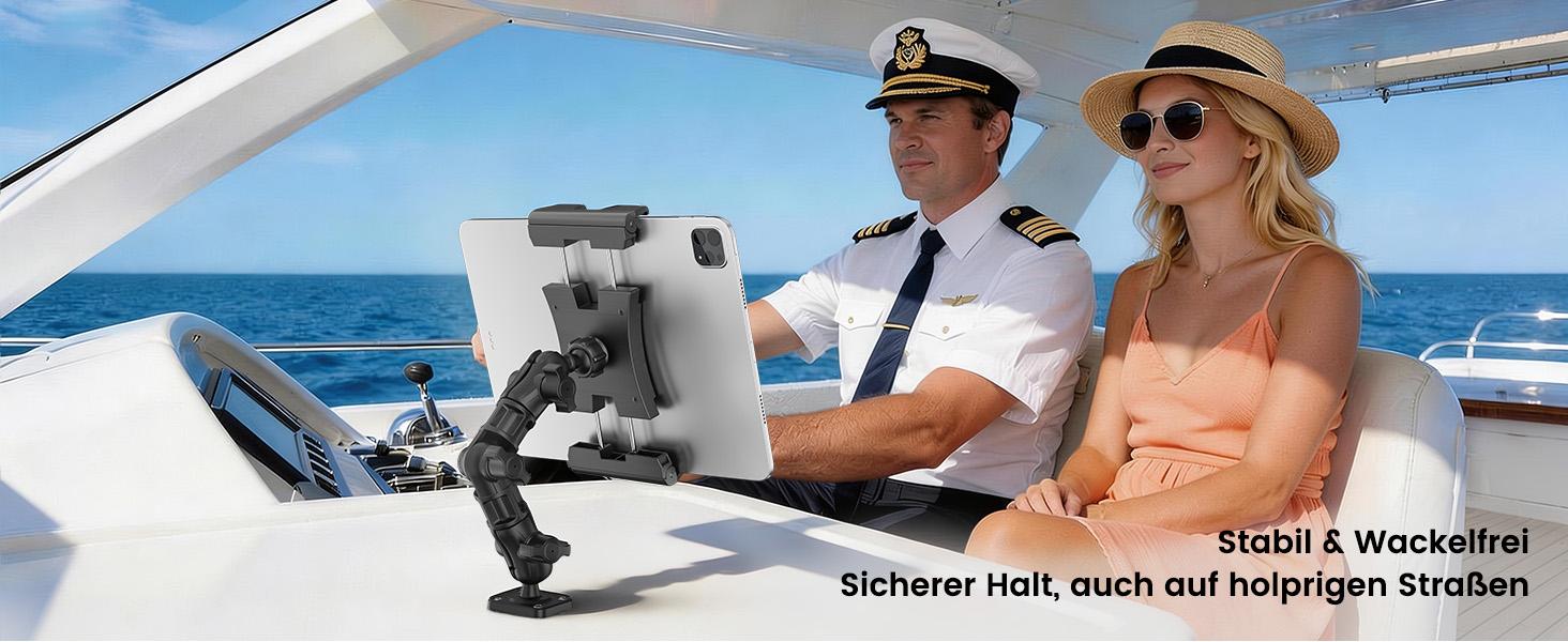 OHLPRO Tablet Holder Car Tablet Holder Truck 360 °     Rotation Adjustable Composite Arm Drill Base + Metal Clamp iPad Car Mount for 5-13 Inch Tablet Smartphone Dashboard Holder