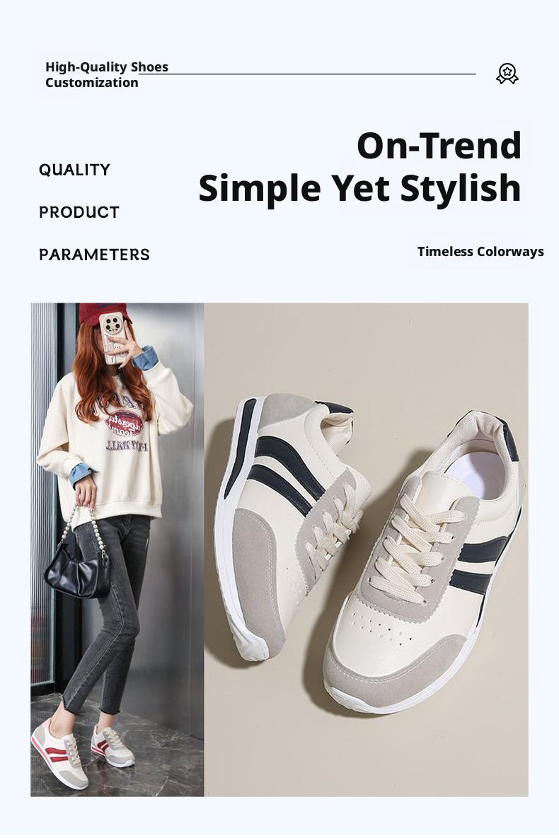 New women's lace-up casual sports shoes, soft-soled running shoes, flat non-slip women's shoes