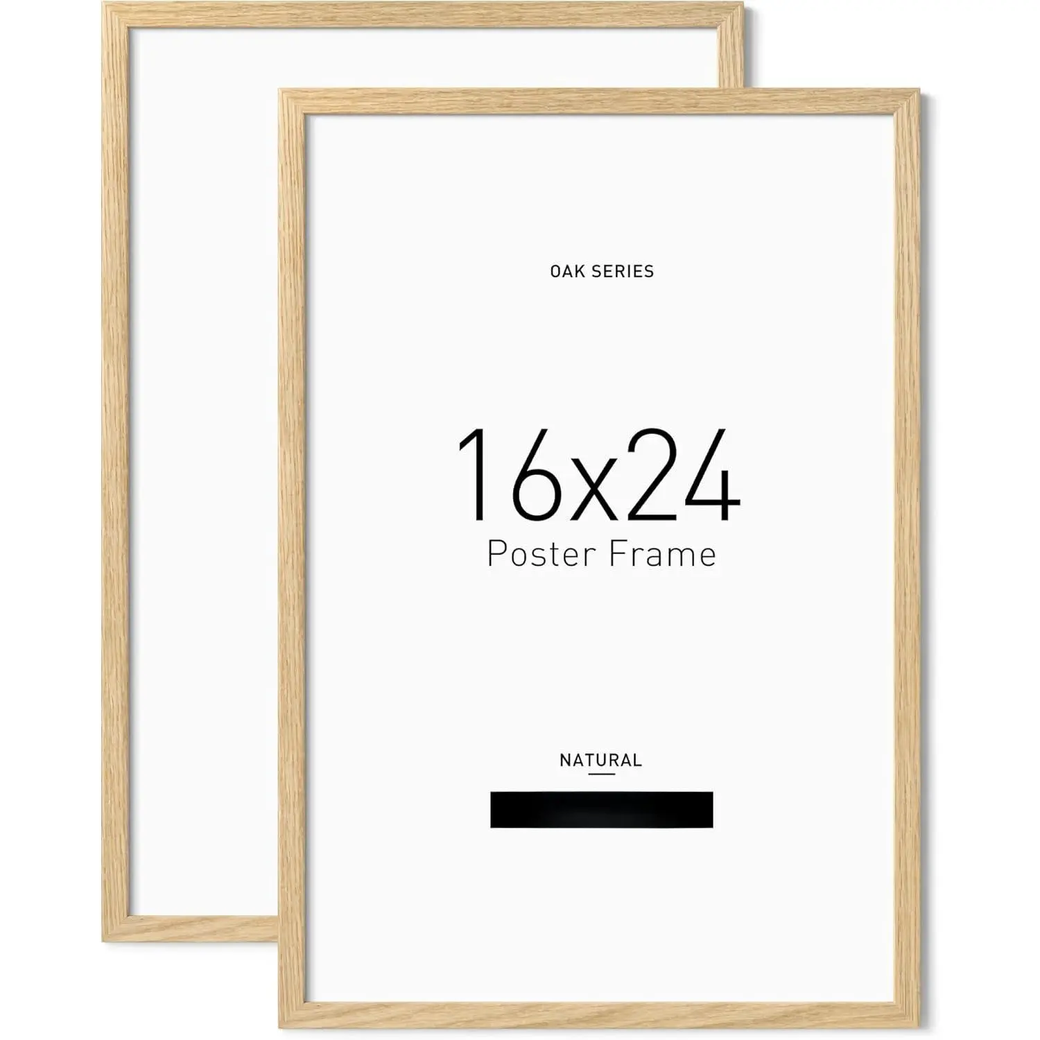 Minimalist 16x24 Frame, Solid Oak  16x24 Picture Frame for Wall Mount - Wall Decor for , Office & Galley (2 Pack,Oak)