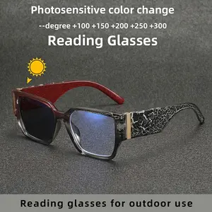 New European and American Cat-eye Large Frame Color-block High-quality Light Luxury Natural Look Youthful Men's and Women's HD Reading Business Glasses, Elegant Literary Minimalist,  1.0 to  4.0 Diopters, Suitable for Daily Computer Office Use