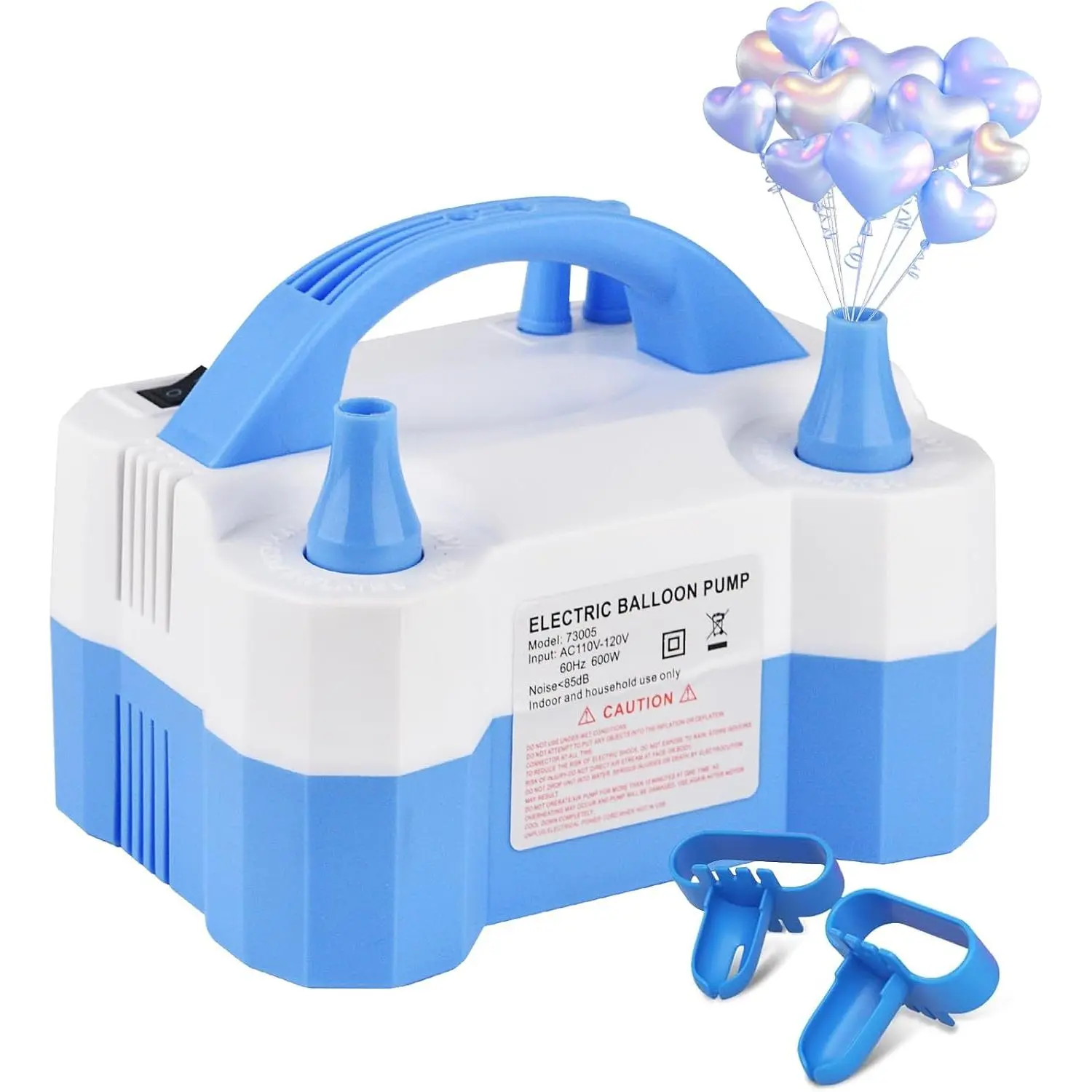 Electric Balloon Pump, Portable Electric Balloon Blower Machine Balloon Air Pump  Nozzle
