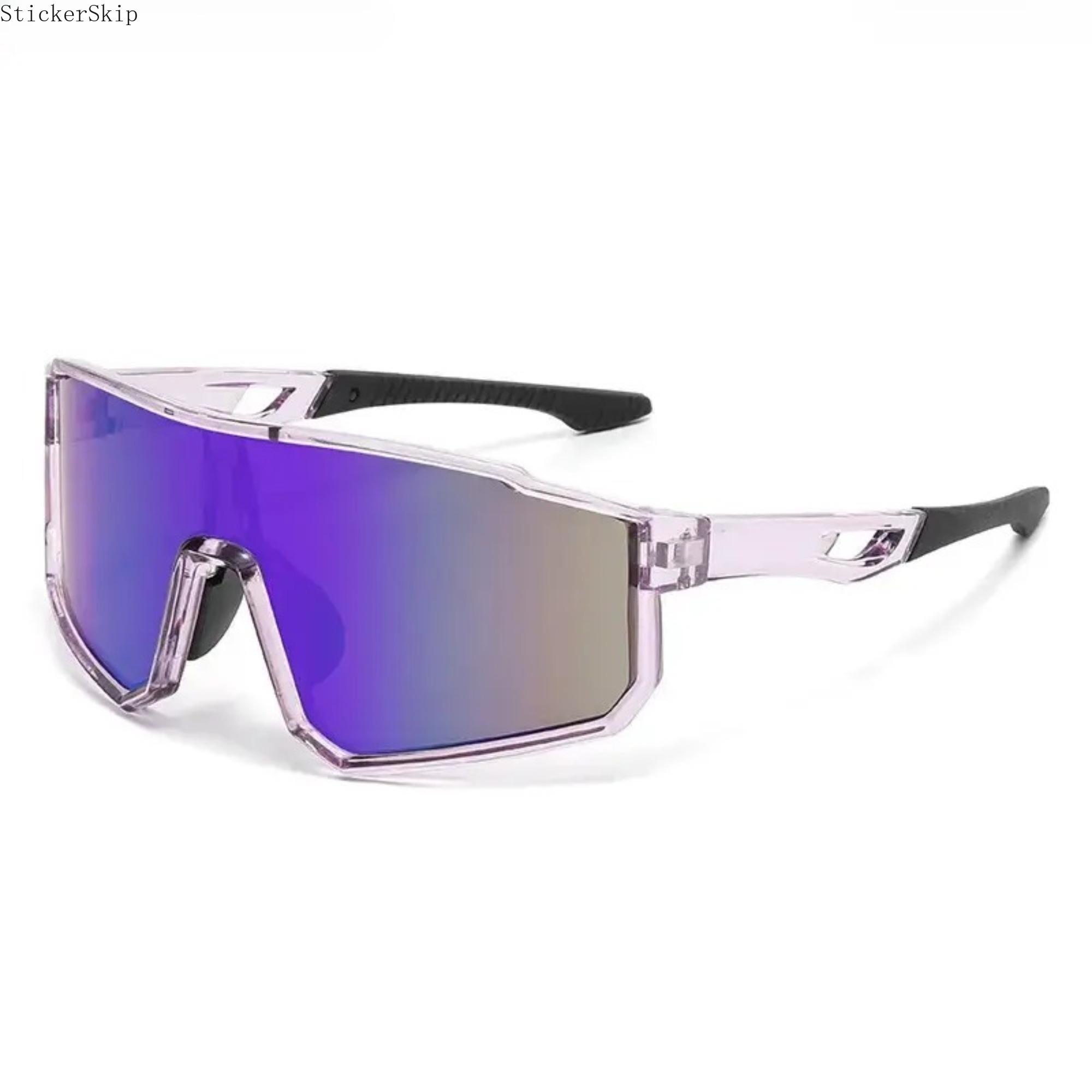 2026 NEN Unisex One Piece Wraparound Cycling Sunglasses | Colorful Mirrored Lens, UV400 & Windproof Protection, Comfort Sports Eyewear for MTB Road Bike Riding, Driving, Hiking & Daily Outdoor Activities