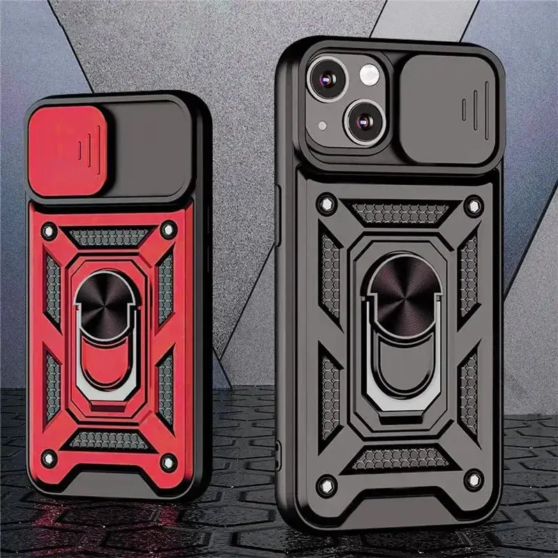 Armor Shockproof Magnetic Ring Stand Holder Case For iPhone17 16 15 13 12 11 14 Pro Max 12 13 Mini 11Pro Back Cover