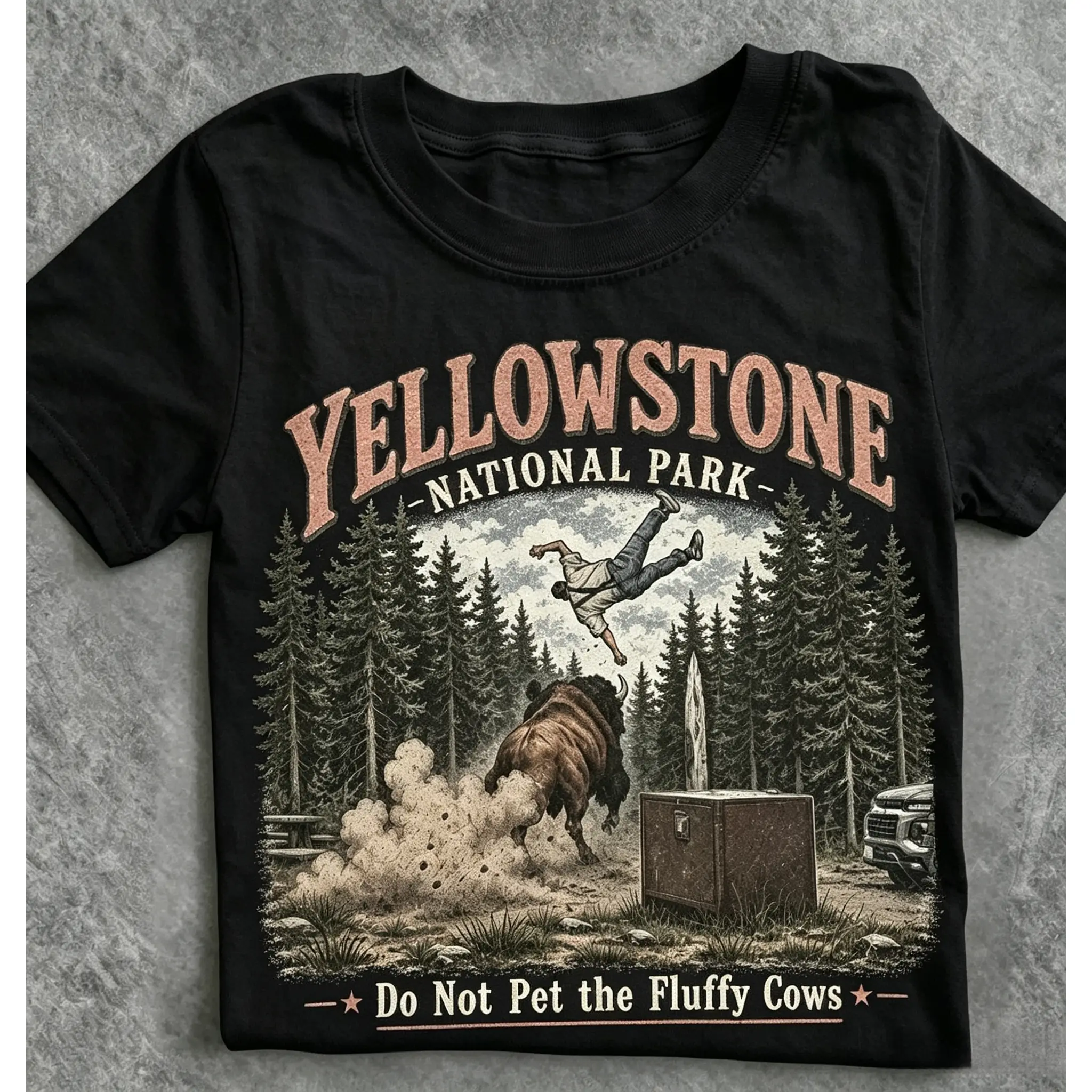 Do Not Pet The Fluffy Cows T-shirt, Yellowstone National Park Shirt, Funny Summer Vacation Tee, Unisex Graphic Top