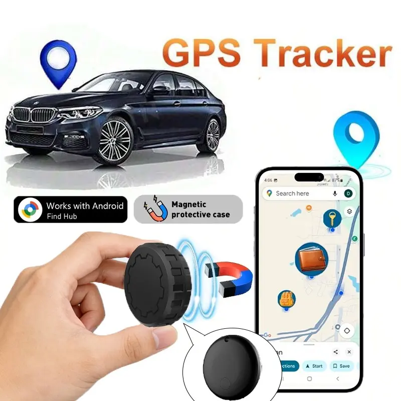 Magnetic Vehicle GPS Tracker, Air Tag Tracker (compatible with Android devices), wireless smart tracker, car positioning device, Item Locator, remote map navigation, stable adhesion, anti loss, anti-theft, Anti Theft Tracking, suitable for cars, bicycles
