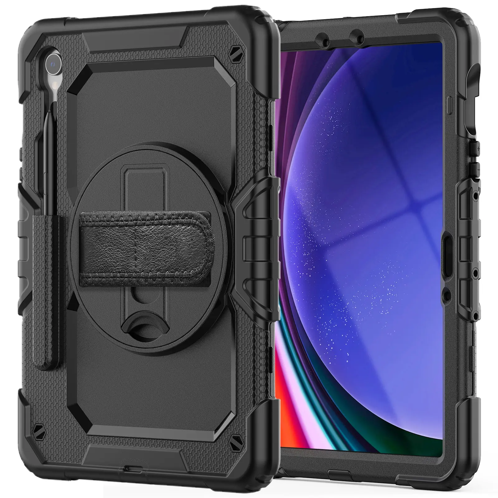 Galaxy Protective Case for Tab S6/S8/S9/S10/S11 FE Plus Ultra /A9 Plus, Hand Strap Style, Beautiful Design, Easy to Carry, Holiday Gifts