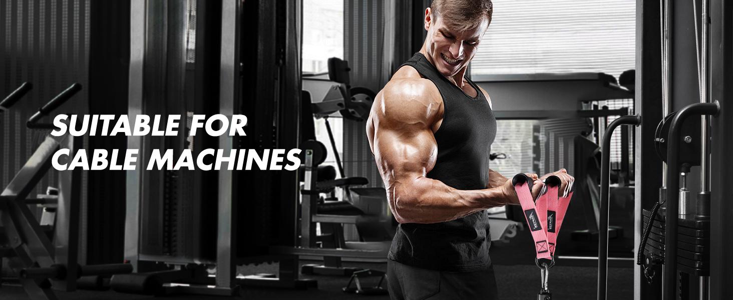 Exercise Handle, Replacement Fitness Equipment for Pilates, Yoga, Strength Trainer, Pull Down Home Gym Red, Grey, Blue Working Out Handle