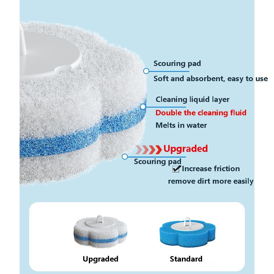 Disposable Toilet Brush Head, 1 Set 360-Degree Rotatable Toilet Cleaning Brush Head with Cleaning Liquid, Bathroom Cleaning Tool, Toilet Bowl Cleaners #GLOBAL PICKS