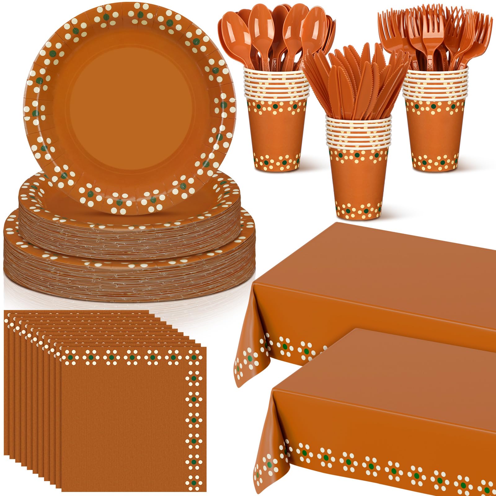 177 Pcs Mexican Tableware Set  Party Decorations with Plates Cups Napkins Tablecloth for Cinco de Mayo Taco Tuesday Fiesta Birthday Baby Shower