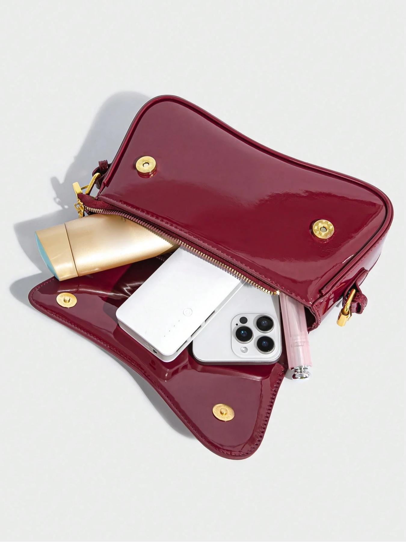 Women's Solid-Color Casual Shoulder Bag, Fashionable PU Leather Crossbody Bag for Daily Use, Trendy Versatile High-quality Commuting Bag, Crossbody Purses