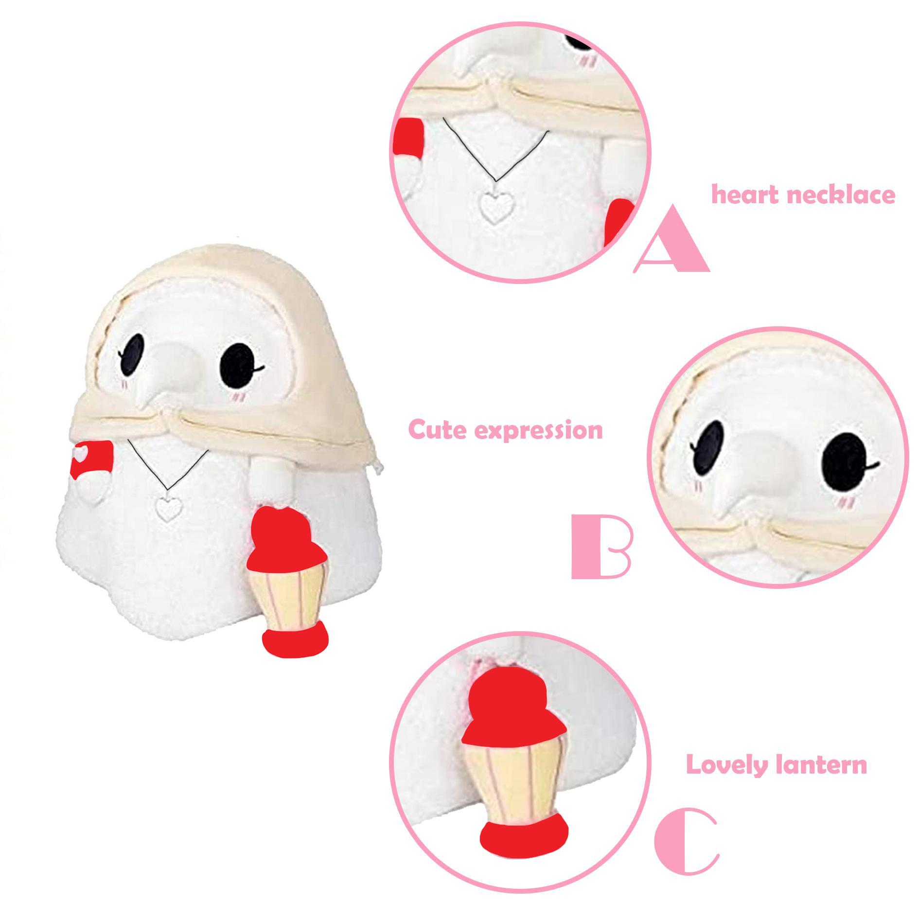 Cute Plague Doctor Design Plush Toy, 1 Count Horror Stuffed Plushie Pillow, Fluffy Plague Doctor Stuffed Figure Toy, Gift for Childern and Friends, Kreeptures Plushies, My First Addiction Toys, Halloween, Cuddly Stuffed Animal