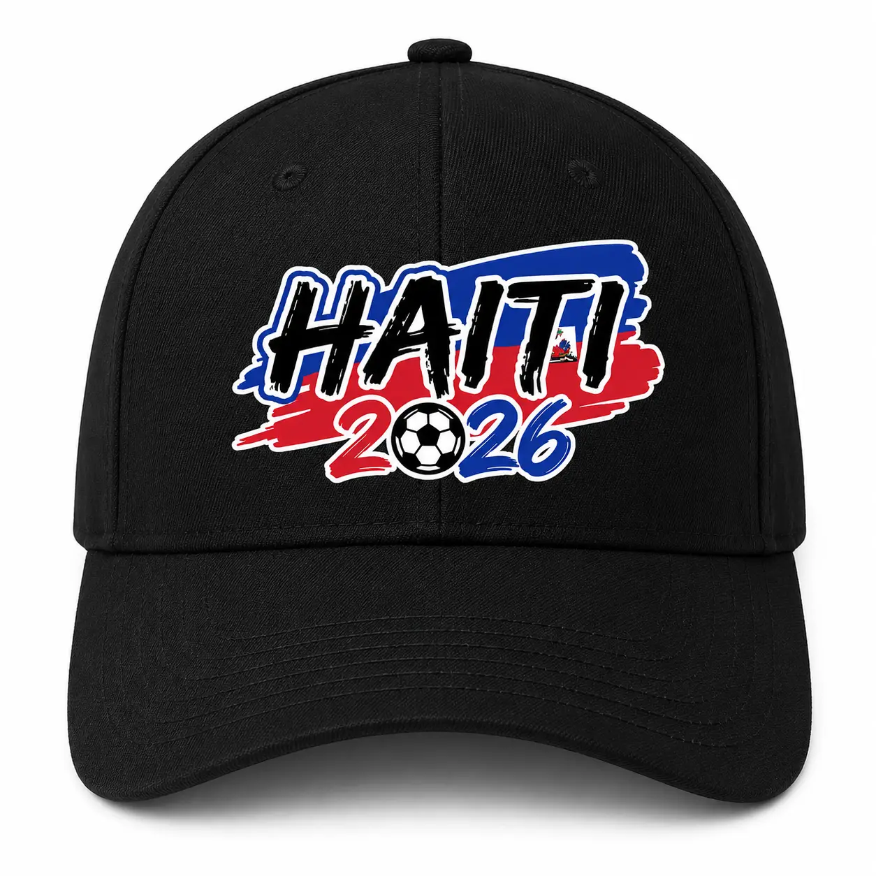 Haiti 2026 Graphic Baseball Cap, Low-Profile Washed Cotton Dad Hat for Men & Women with Adjustable Buckle - Father's Day, Birthday, Anniversary Gift, Engagement, Wrinkle Resistant