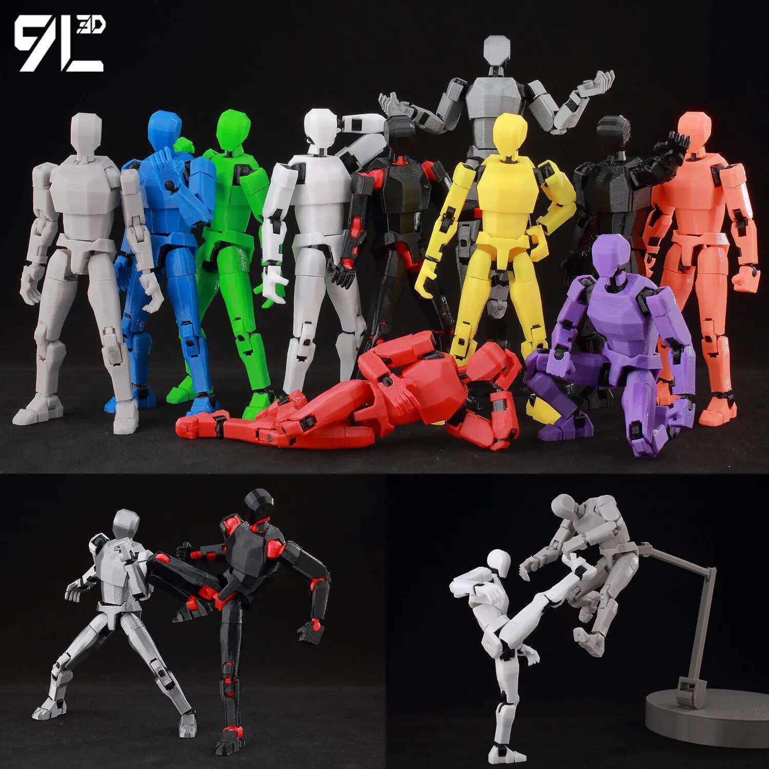 9L3D Multi-Jointed Movable T13 Lucky13 Printed Male Base Body Poseable Blank Action Figure Mannequin Dummy13 Action Figures Toys