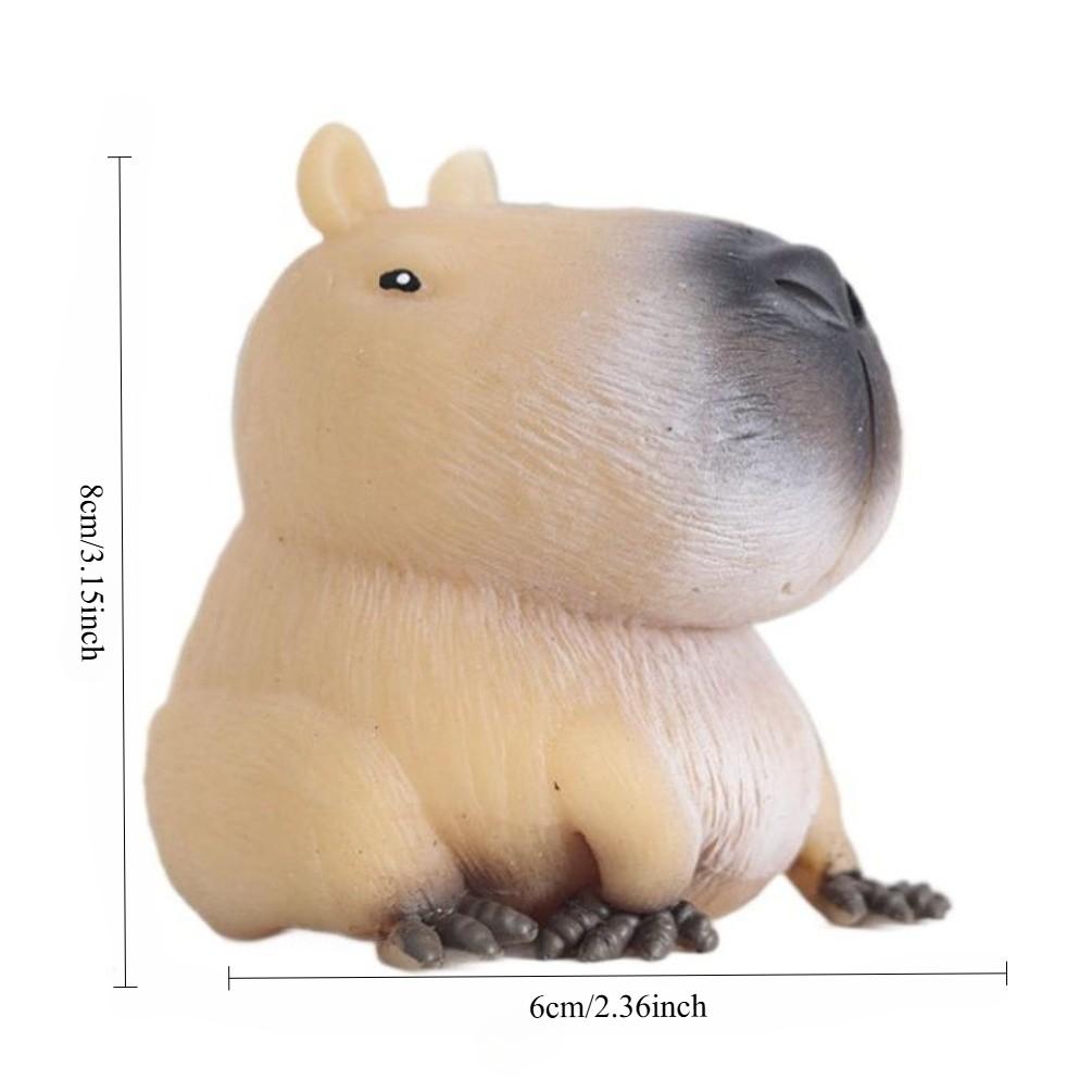 Extra Large & Super Soft Capybara Stress Balls, 2-Pack Squishy Stretchable Fidget Toys, Cute Animal Squeeze Toys for Kids Party Favors, Office & Classroom Sensory Stress Relief
