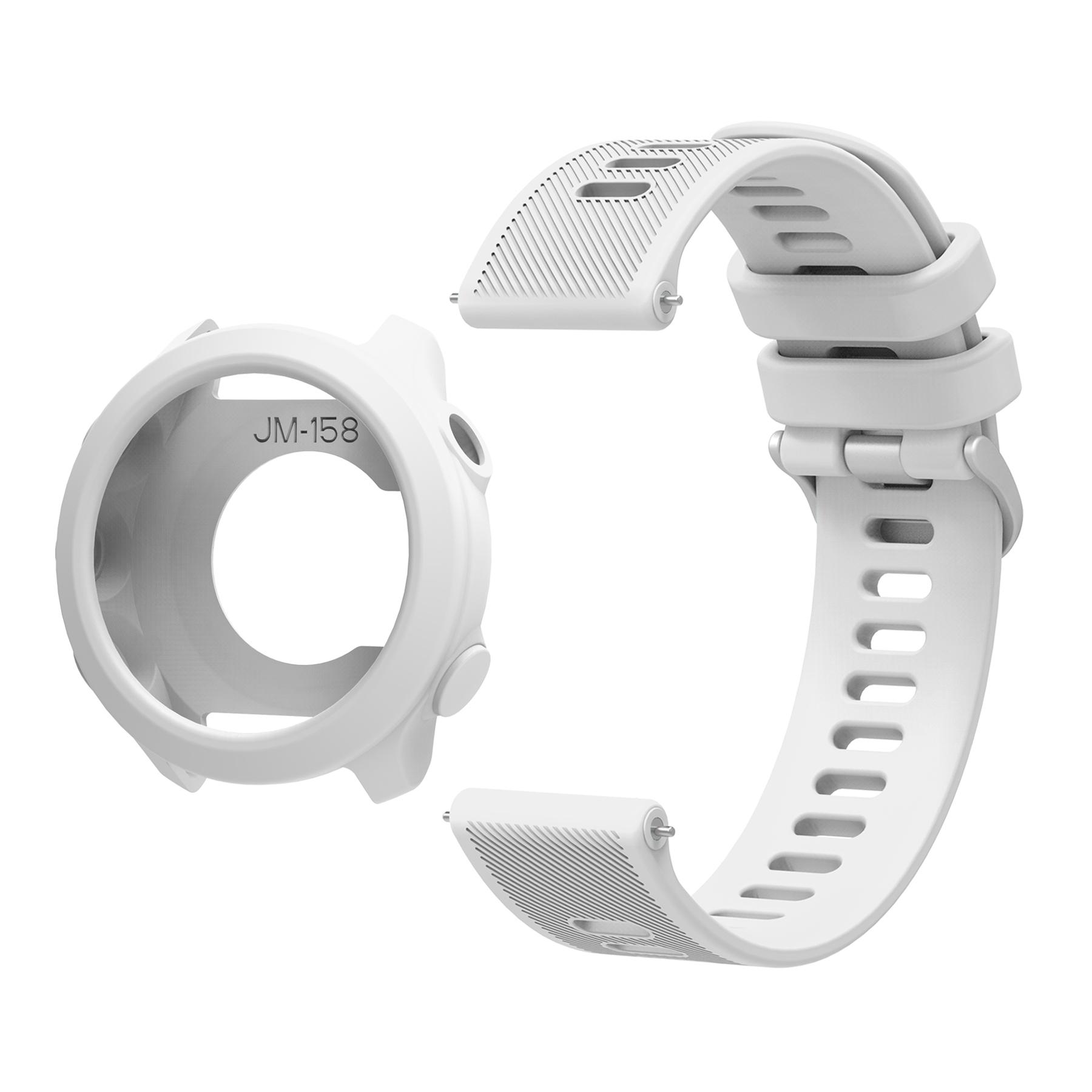 Silicone Watch Band and Case for Garmin Forerunner 158, Soft Skin-Friendly, Waterproof, Multiple Colors, Unisex, Sporty and Casual