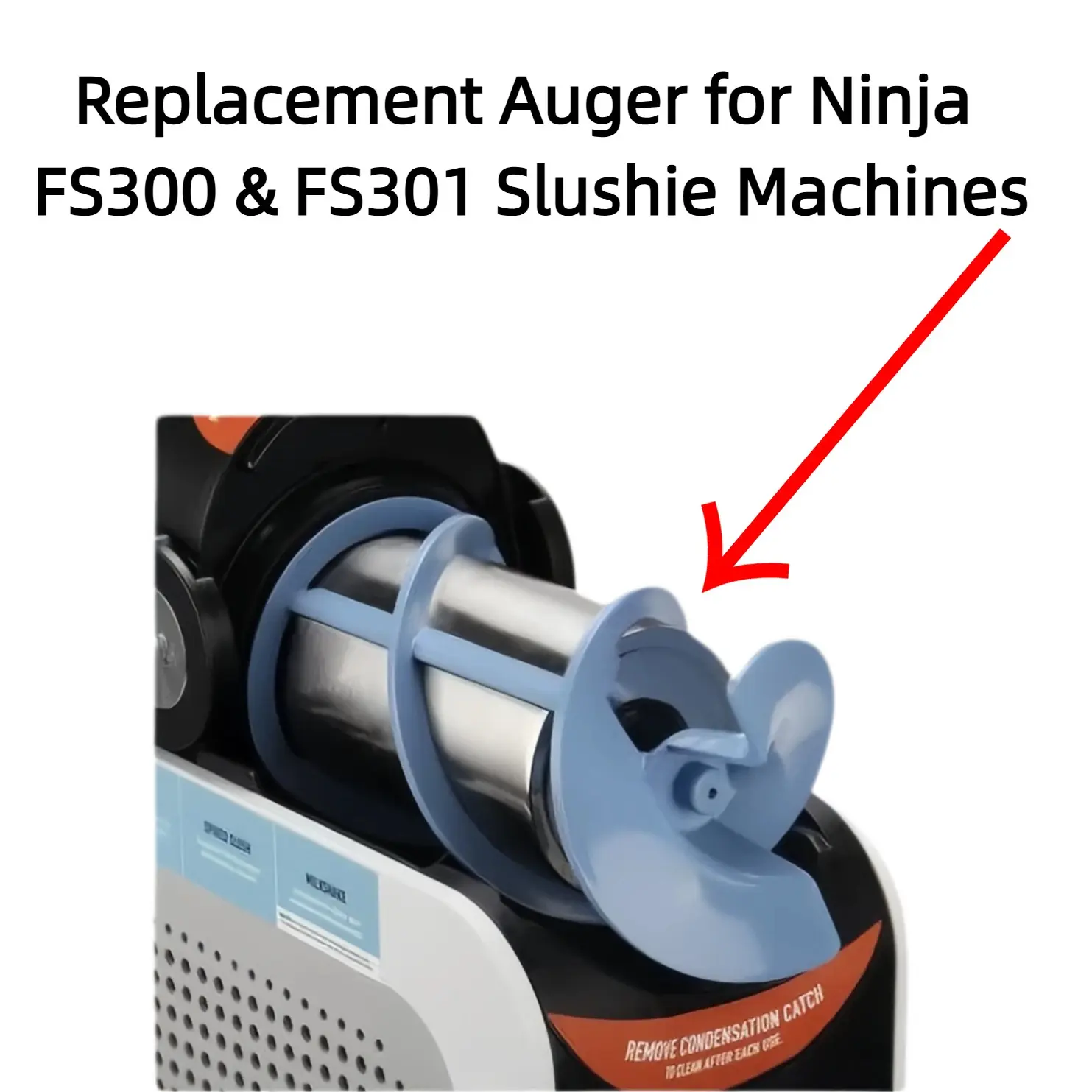 Replacement Auger for Ninja Slushie Fs301 Fs300, Compatible Spiral Blender Blades Parts, Ice Crushing Kitchen Accessory for Frozen Drink Machine