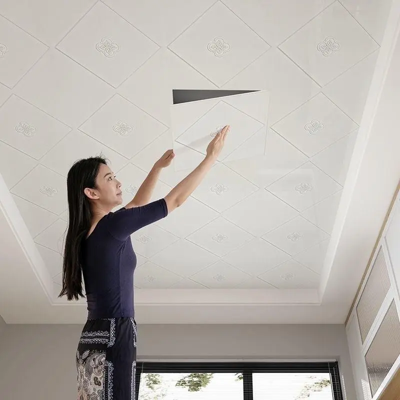 New 20-piece ceiling stickers for new waterproof ceiling in living room, bedroom and other rooms. Decorative shiny Glossy waterproof and moisture-proof stickers for ceiling.