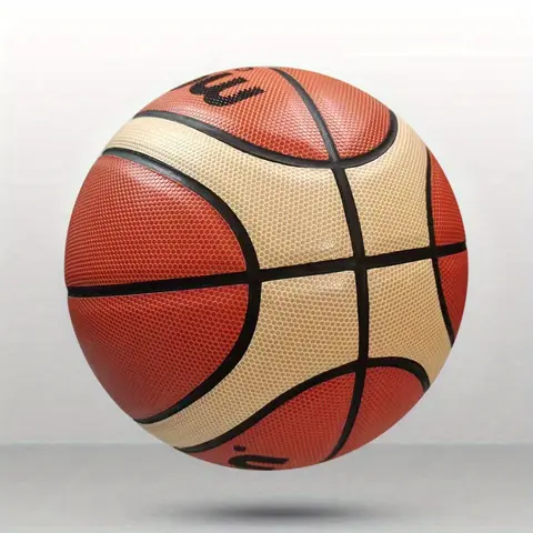 Professional Grade 5/6/7 Basketball with Gold Accent Design, High-Quality PU Material, Superior Grip and Bounce for Indoor/Outdoor Games and Training, Ball Sports Equipment