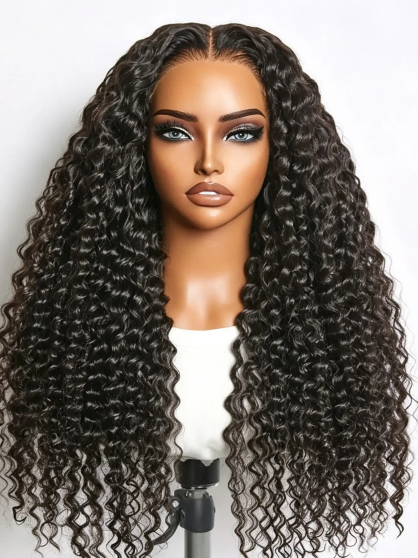 180% Density Natural Fashion 28-Inch Lace Front Wig, Twist Curl Pre-Plucked Daily Use, Curly Hair Wig for All Seasons